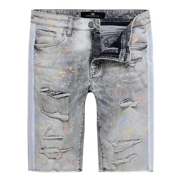 Jordan Craig Other - 5/$25 Jordan Craig Distressed Denim Shorts Paint Splatter Streetwear 36